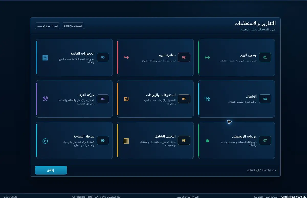 التقارير التشغيلية والإدارية